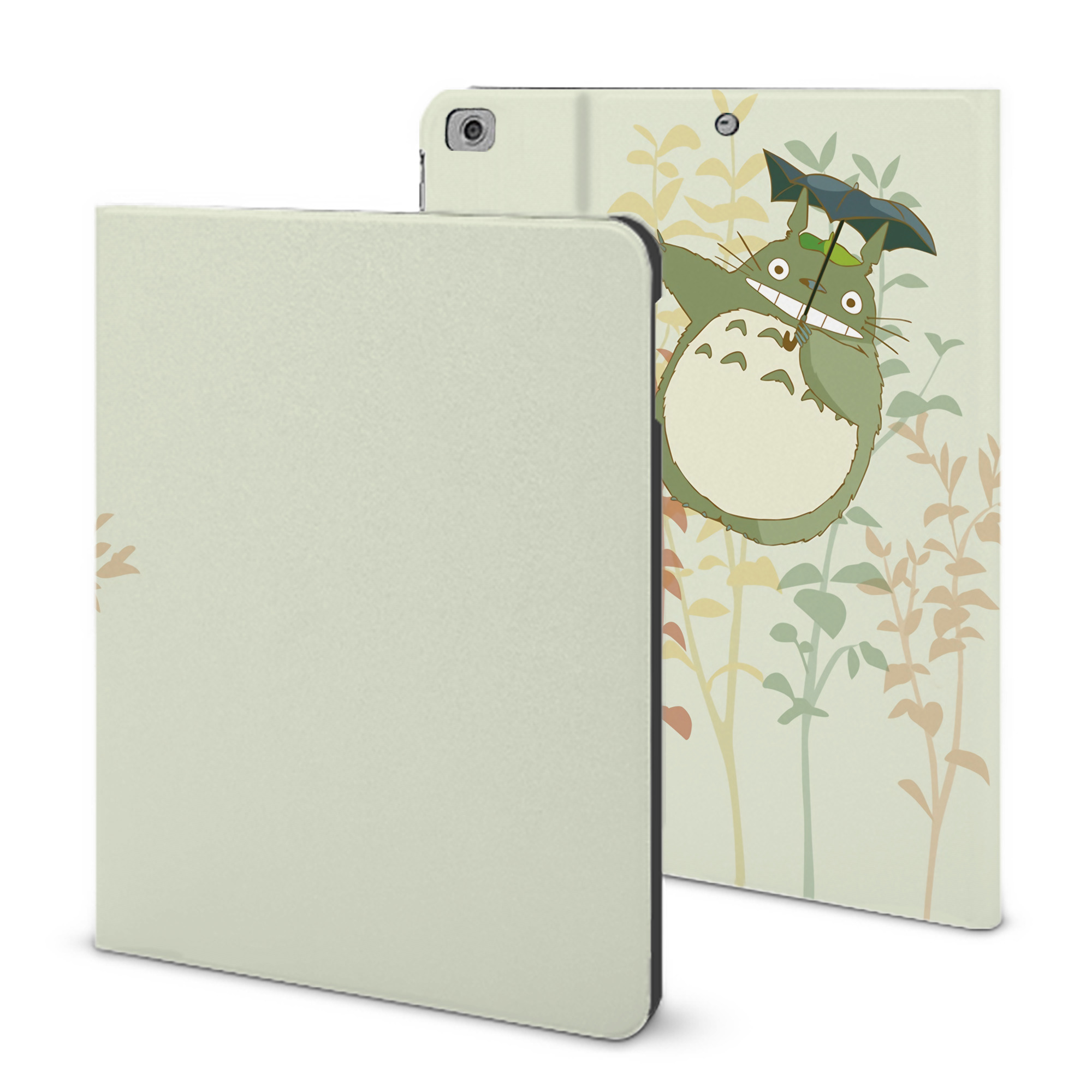 （画像用） となりのトトロ 草壁メイ 草壁サツキ My Neighbor Totoro Satsuki Kusakabe Mei Kusakabe IPad ケース ブック型 PUレザー TPU 耐衝撃 軽量 薄型 ペン収納なし 全面保護 IPad 各モデル対応